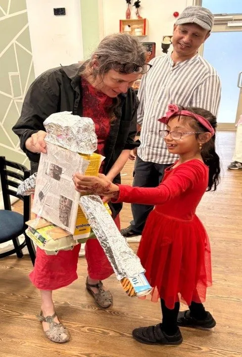 Children making funky fashion and robots from junk with Cut Moose