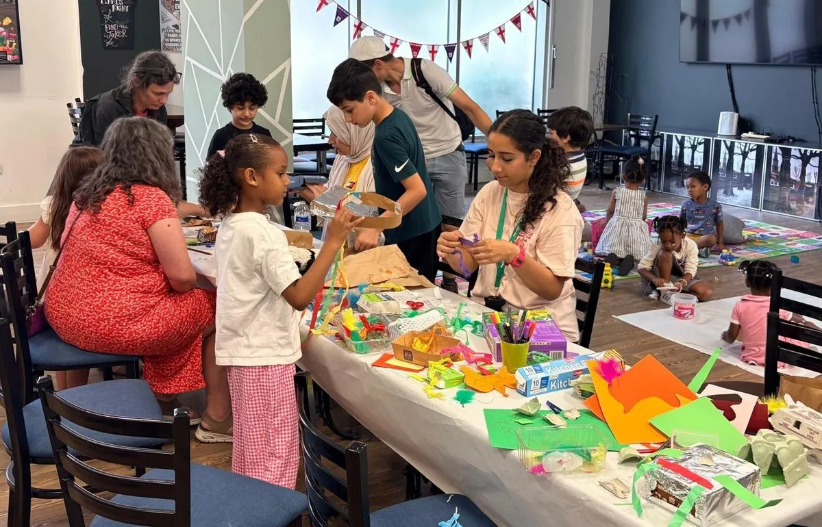 Children making funky fashion and robots from junk with Cut Moose