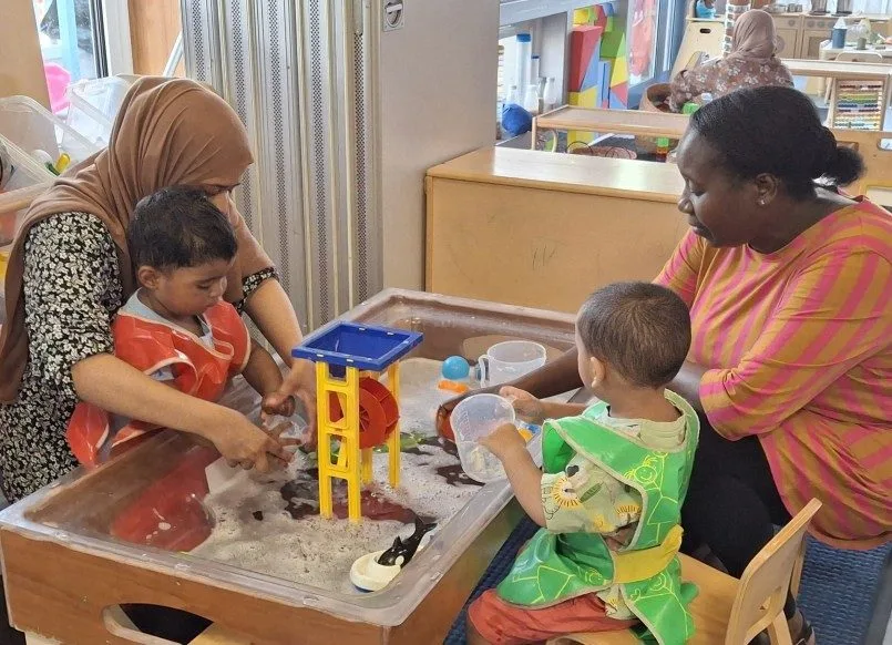 Parents and toddlers at the Little Fingers Under 5s Play Group, Regents Park Children’s Centre