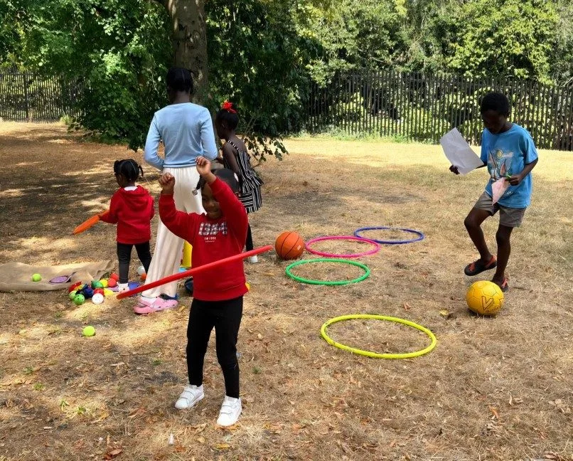 Outdoor Explorers Club boating on the lake and games in Regents Park