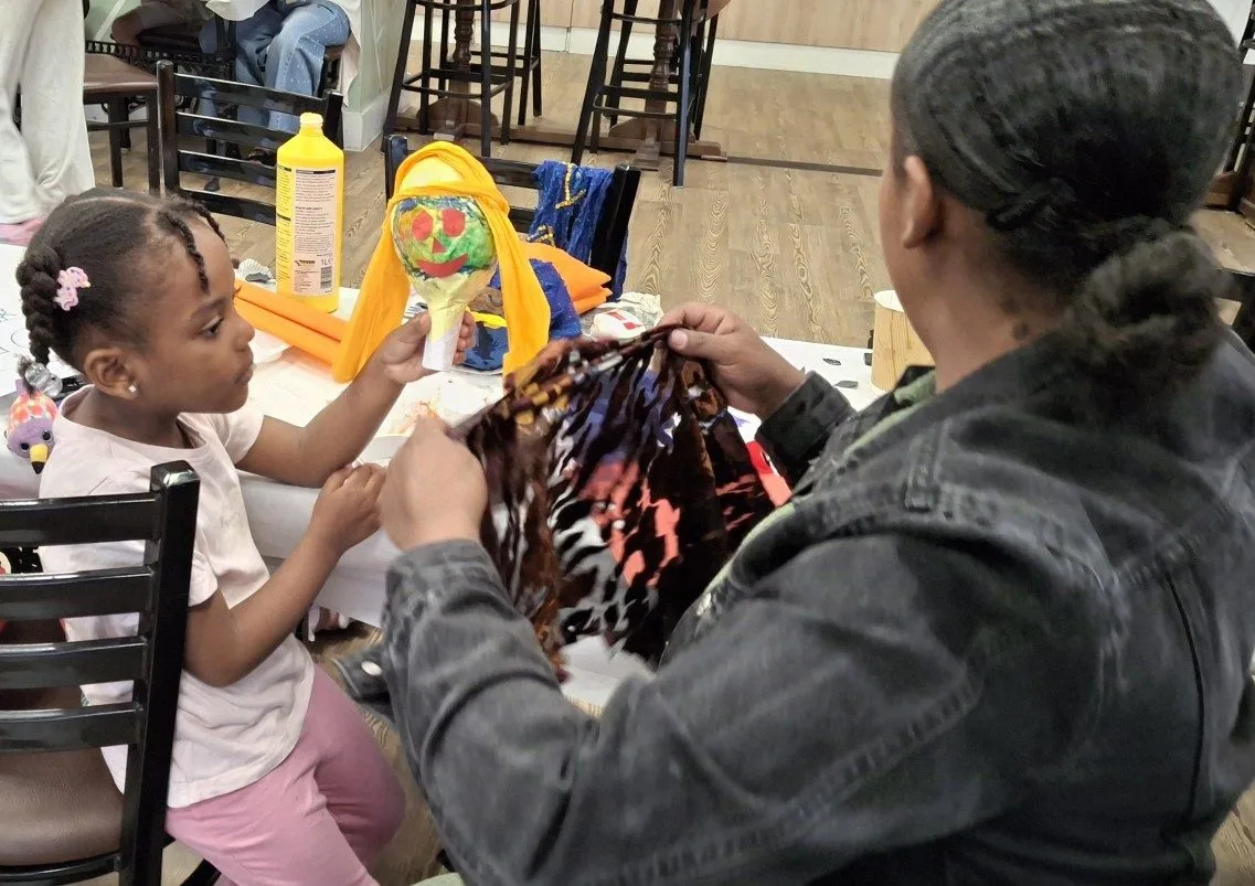 Children making puppets and putting on puppet shows