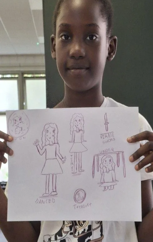Children at The Story-Makers Club writing session with Sheryl Sze